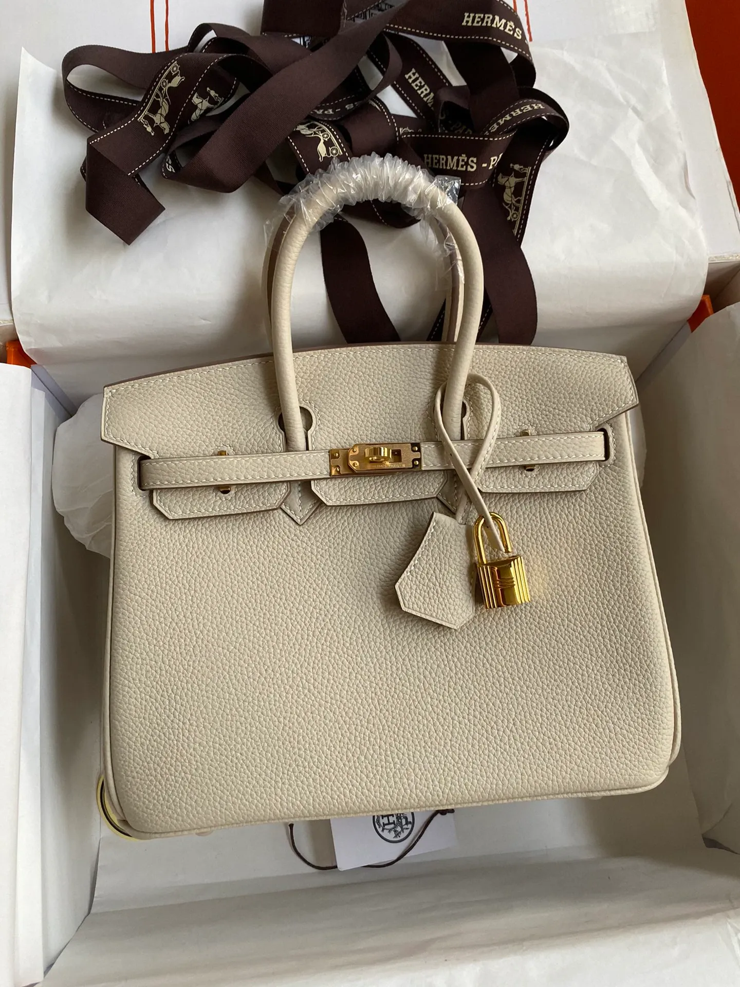 Birkin 25/30/35 Bag Nata Togo Leather