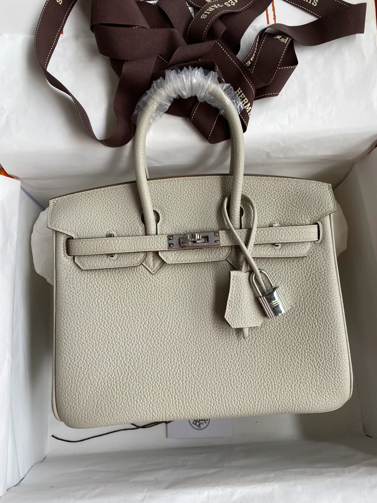 Birkin 25/30/35 Bag Gris Perle (Pearl Grey) Togo Leather
