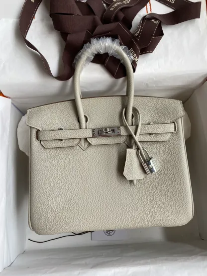 Birkin 25/30/35 Bag Gris Perle (Pearl Grey) Togo Leather