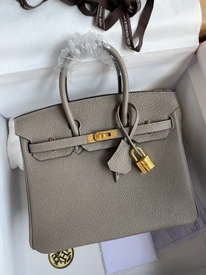 [Copy]Birkin 25/30/35 Bag Gris Asphalte (Asphalt Grey) Togo Leather