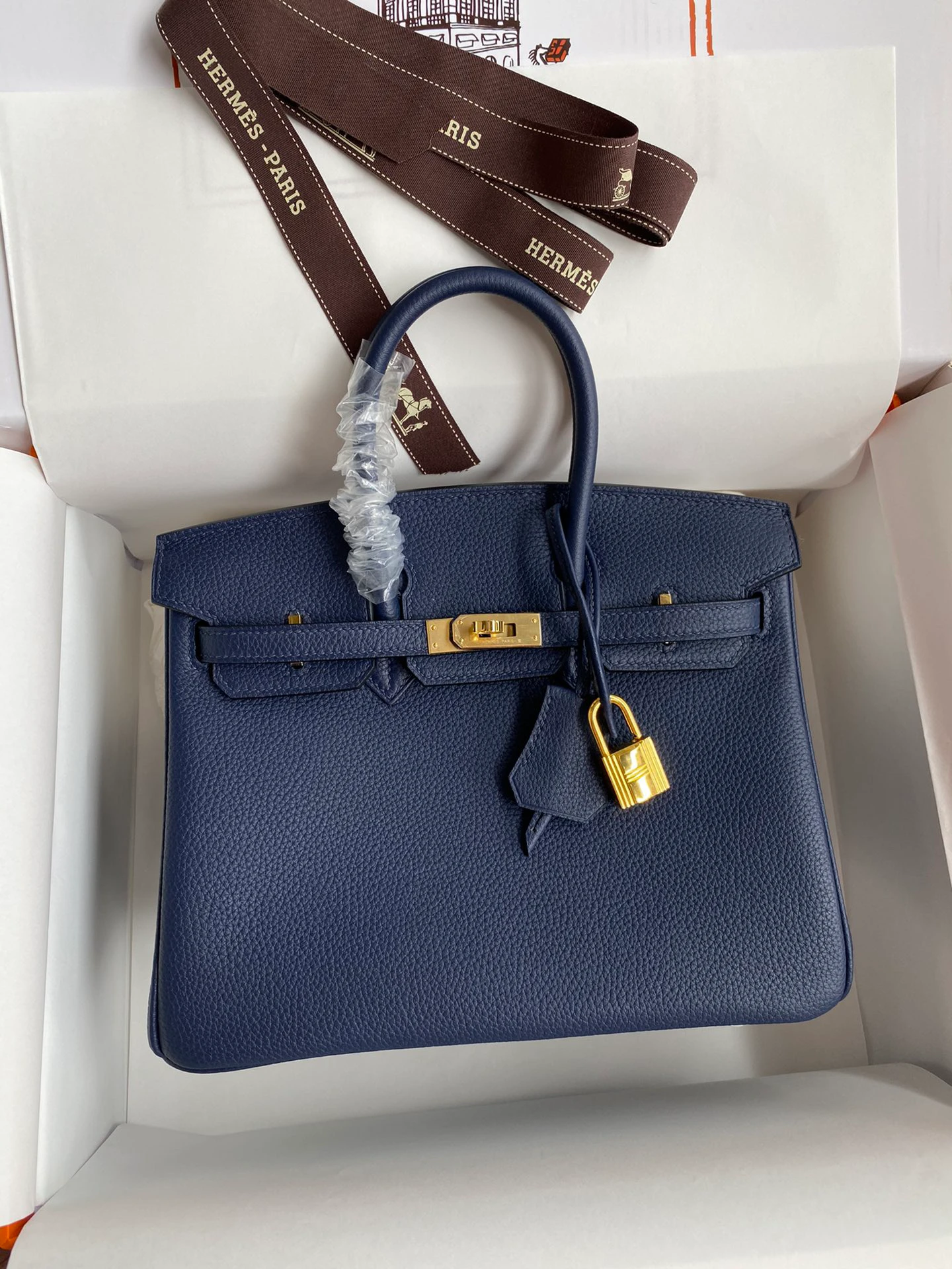 Birkin 25/30/35 Bag Bleu Nuit (Midnight Blue) Togo Leather