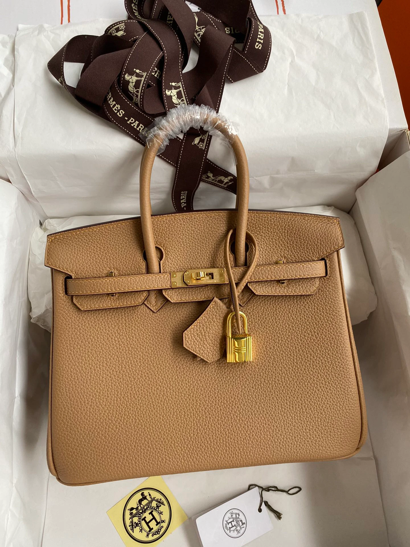 Birkin 25/30/35 Bag Chai (Milk Tea Brown) Togo Leather