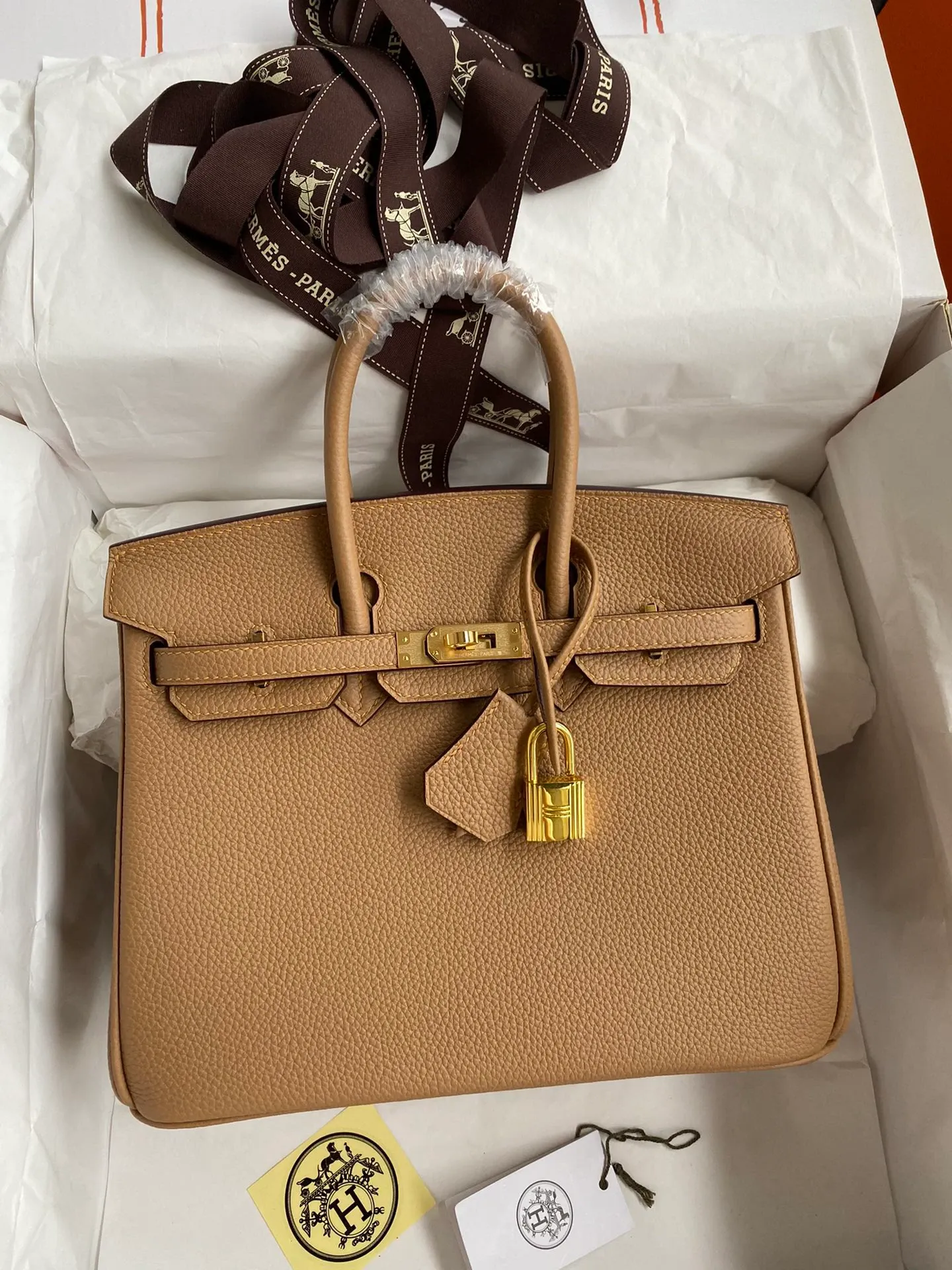 Birkin 25/30/35 Bag Chai (Milk Tea Brown) Togo Leather