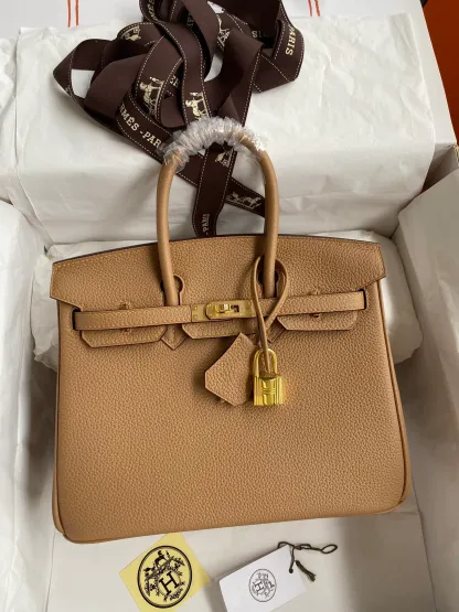 Birkin 25/30/35 Bag Chai (Milk Tea Brown) Togo Leather