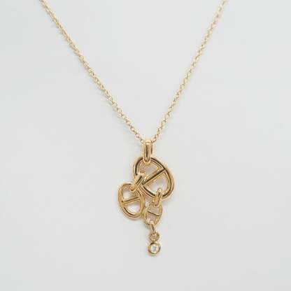 Shane D'ancle Anchenée MM Pendant Pink Gold Necklace