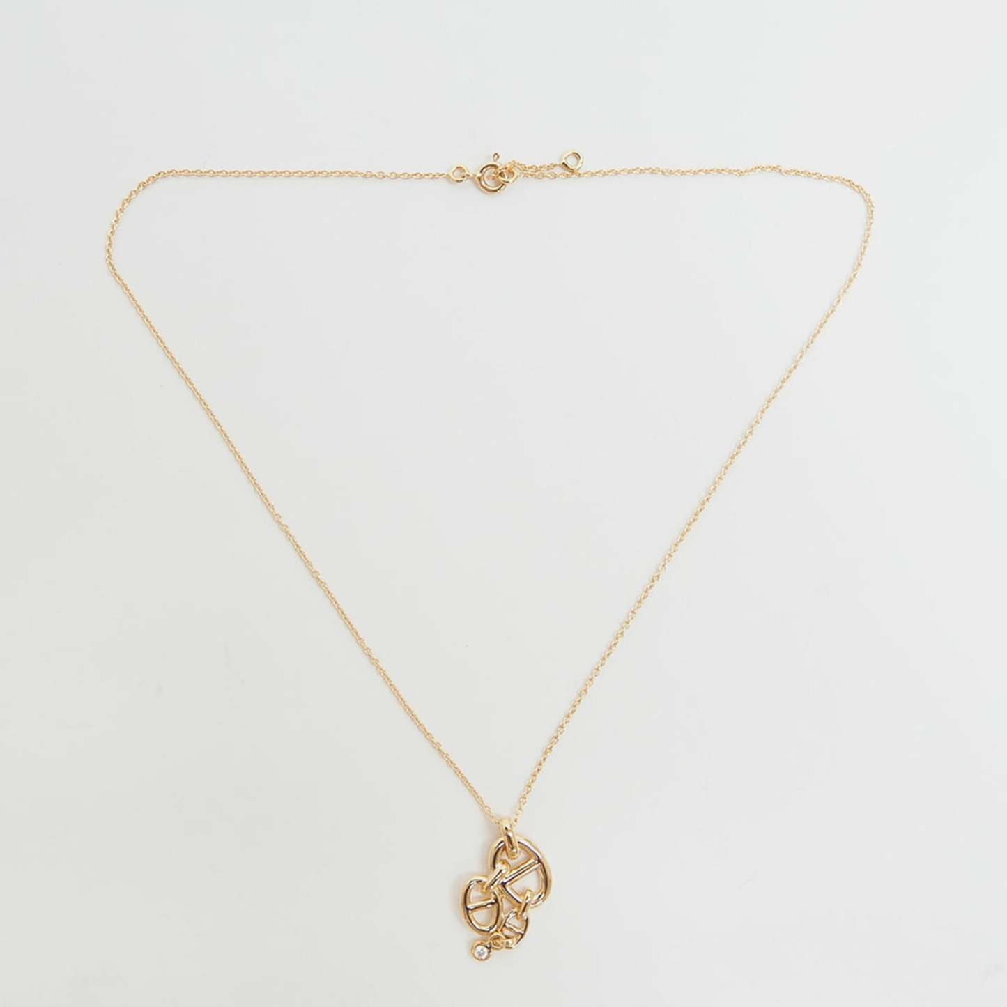 Shane D'ancle Anchenée MM Pendant Pink Gold Necklace