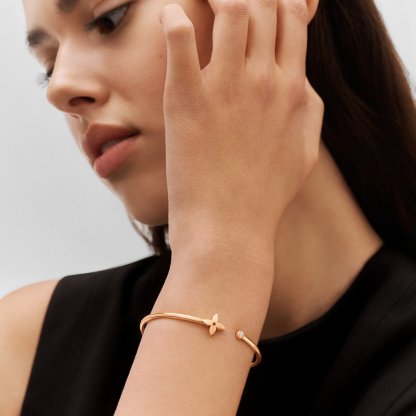 Idylle Blossom Twist Bracelet, Pink Gold