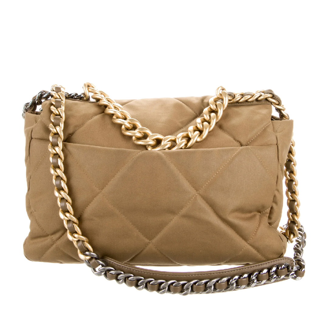 Large Canvas 19 Flap Bag