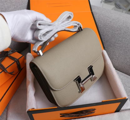 Constance 19/23 bag Grey Epsom Leather