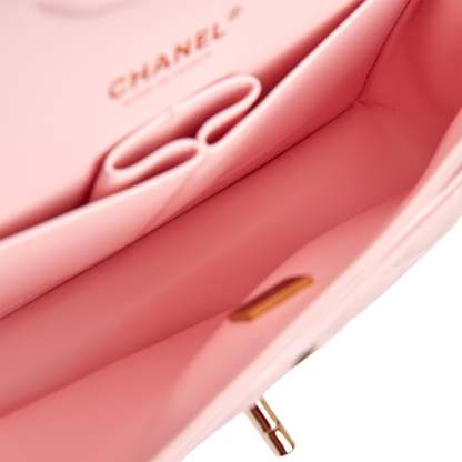 Medium Classic Double Flap Bag Light Pink Caviar Light Gold Hardware
