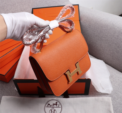 Constance 19/23 bag Orange Epsom Leather