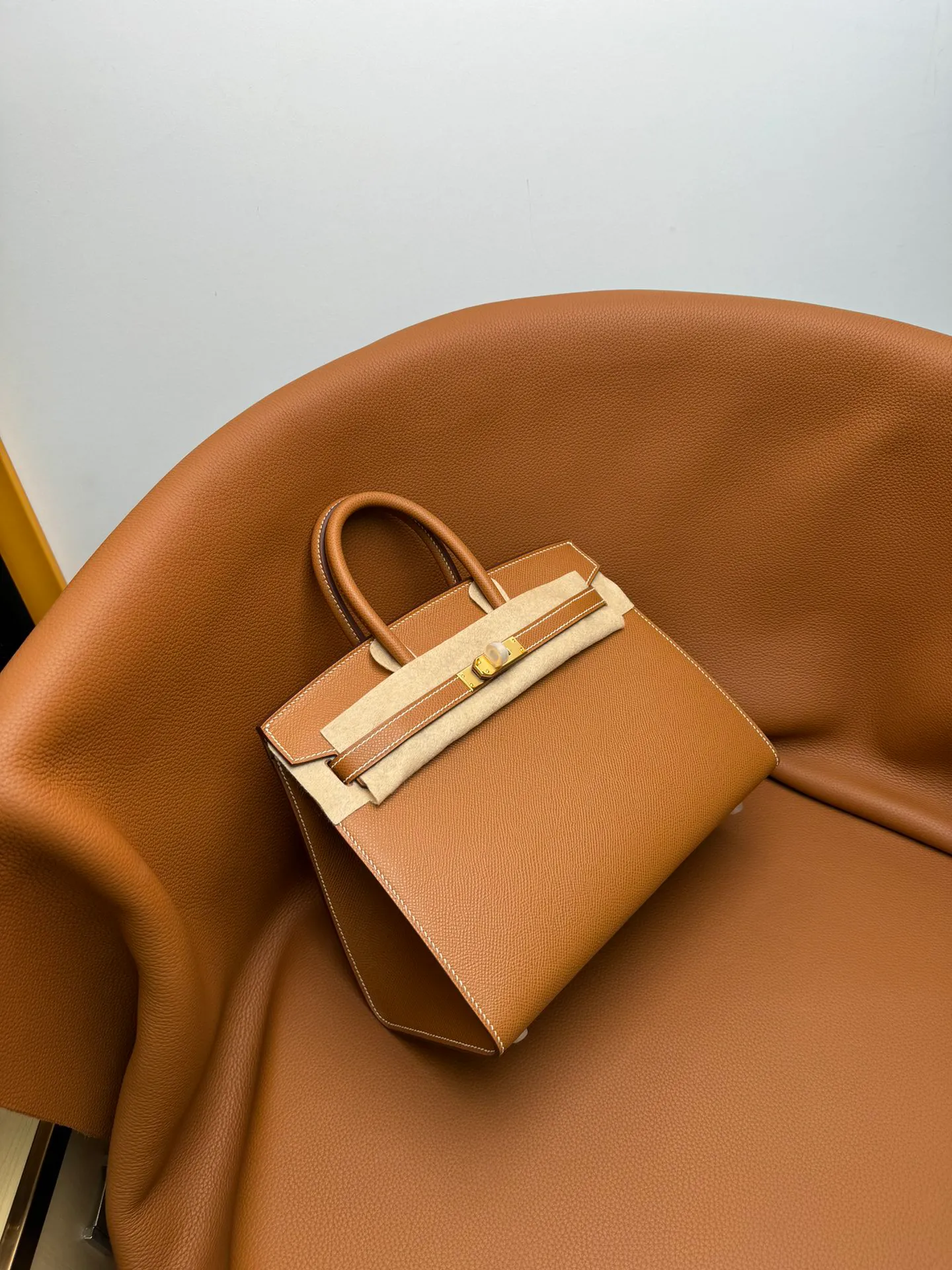 Birkin 25/30/35 Bag Gold (Amber Brown) Epsom Leather