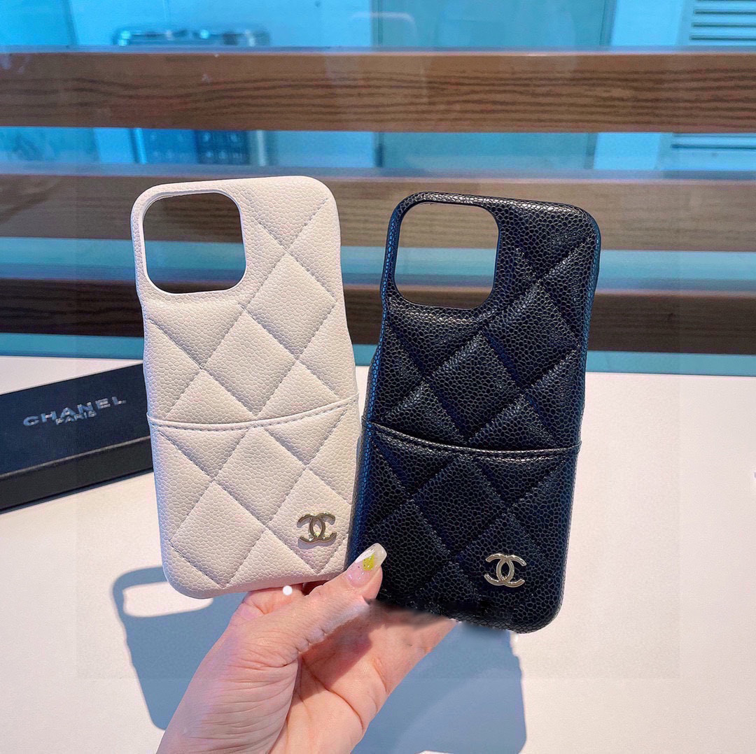 Leather diamond car line plug-in cell phone case