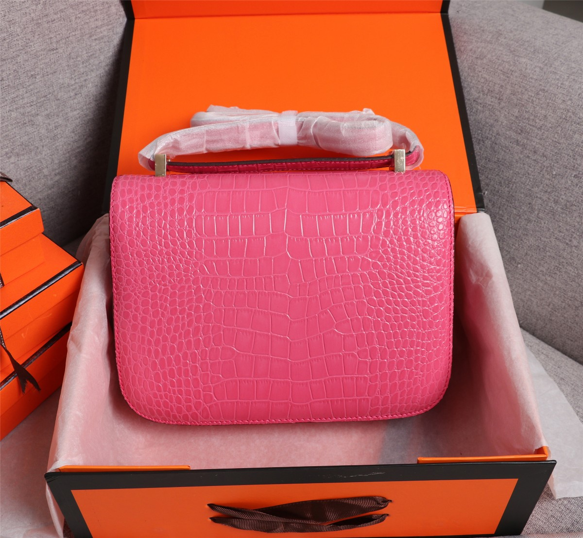Constance 24 bag crocodile Gold Hardware