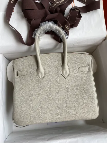 Birkin 25/30/35 Bag Gris Perle (Pearl Grey) Togo Leather