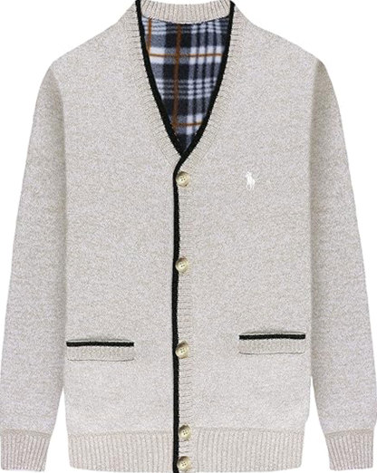 Men's Shawl Collar Cardigans Slim Fit Button Cable Knit Black Sweater Pockets