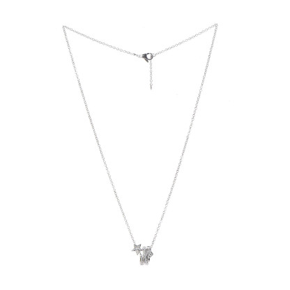 18K White Gold Diamond Etoile Filante Pendant Necklace