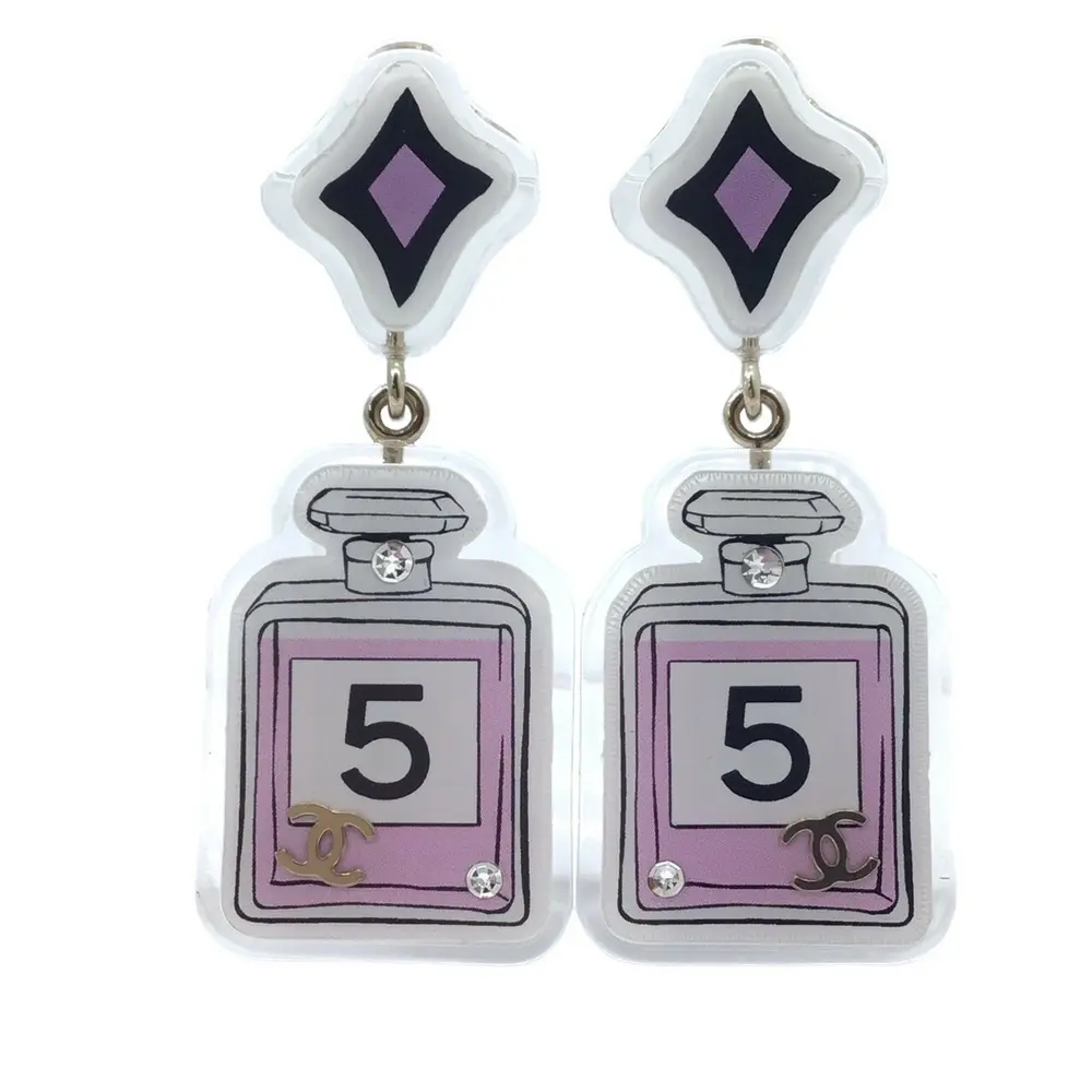 No.5 Perfume Rhinestone Earrings