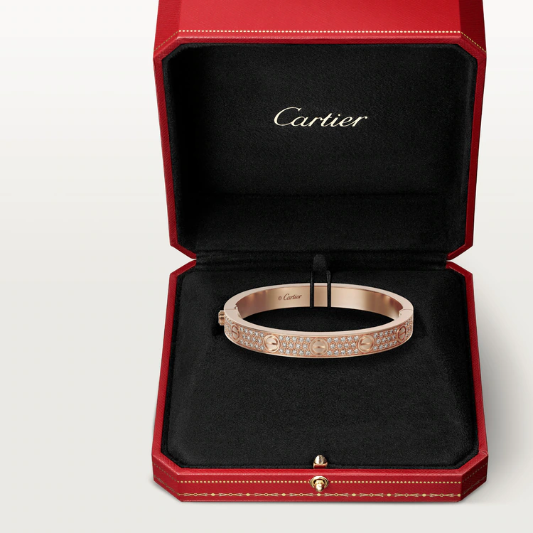 LOVE BRACELET, DIAMOND-PAVED