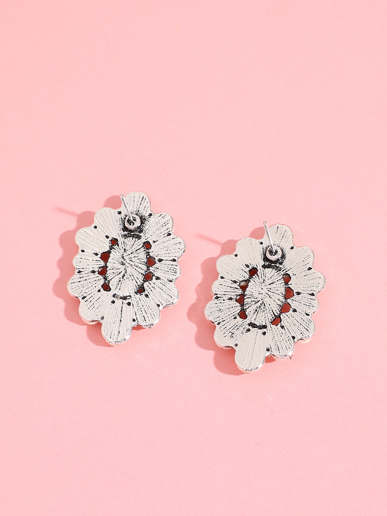 Turquoise Decor Stud Earrings