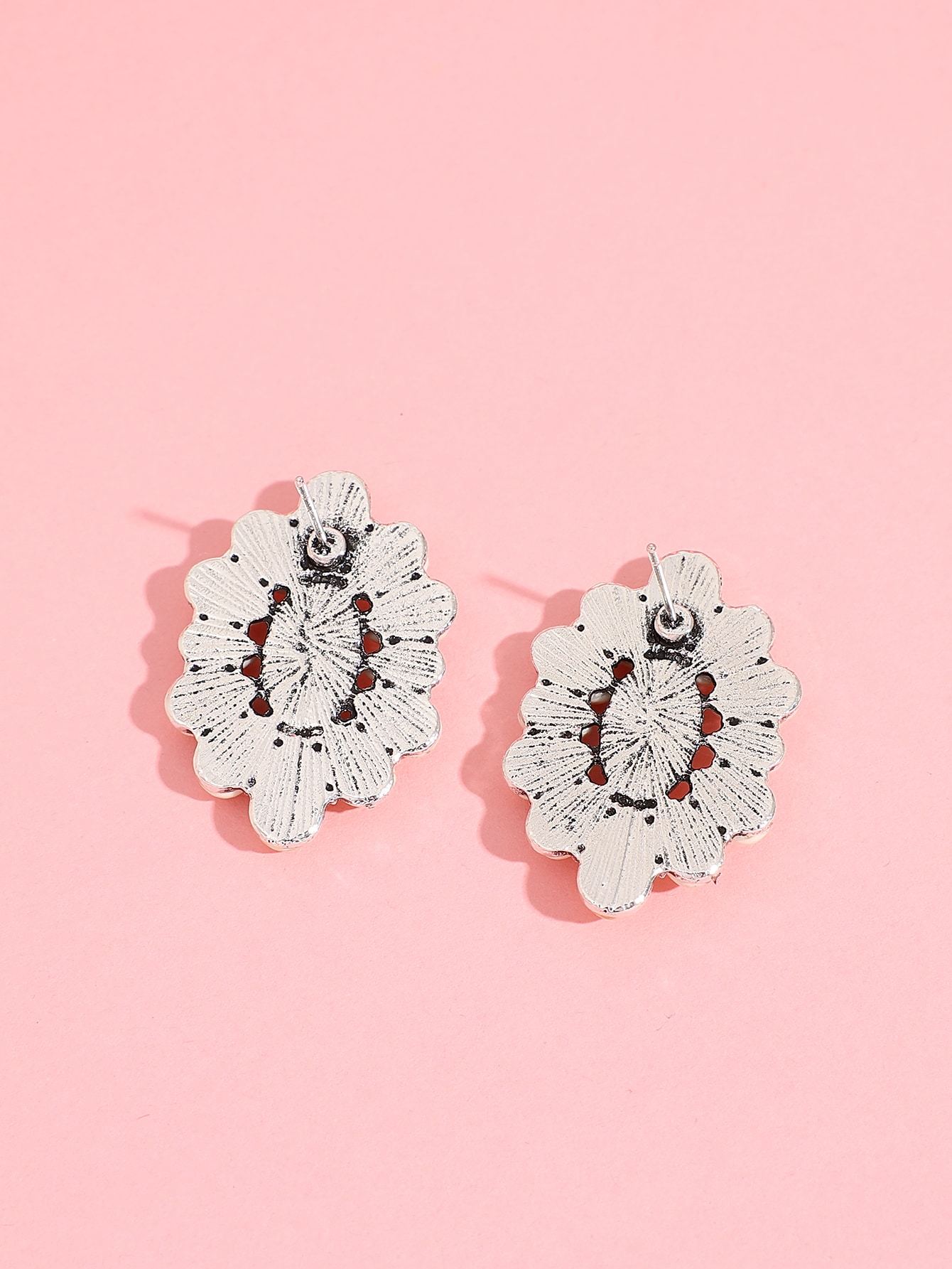 Turquoise Decor Stud Earrings