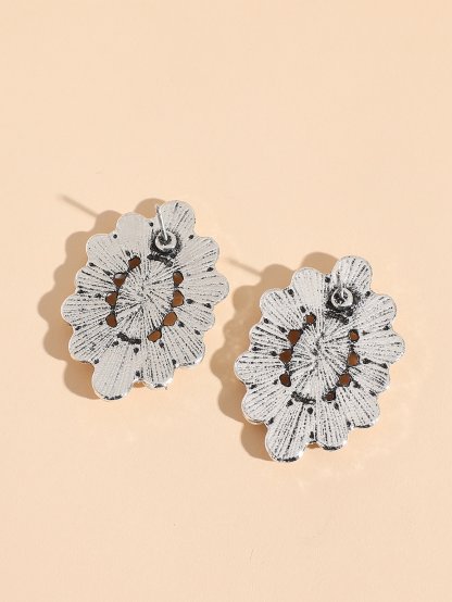 Turquoise Decor Stud Earrings