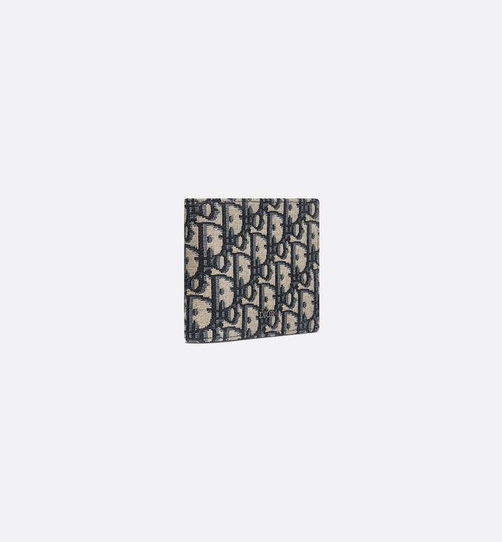 Wallet  Beige and Black Oblique Jacquard