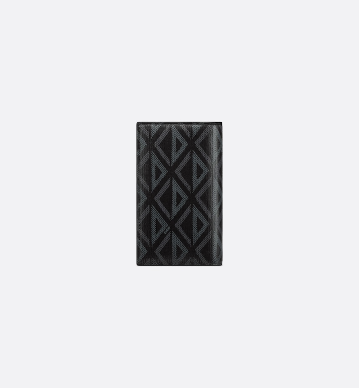 Long Bifold Card Holder  Black CD Diamond Canvas