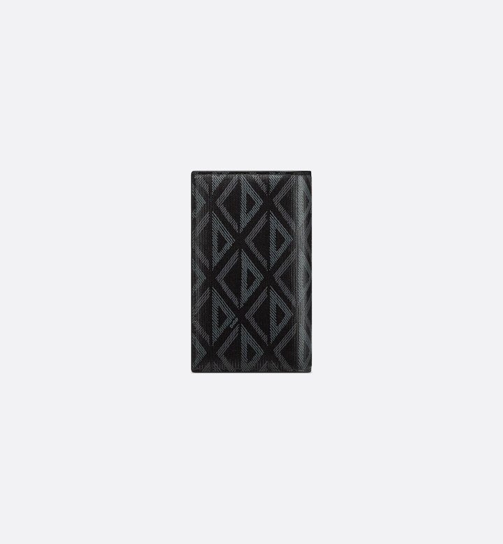 Long Bifold Card Holder  Black CD Diamond Canvas