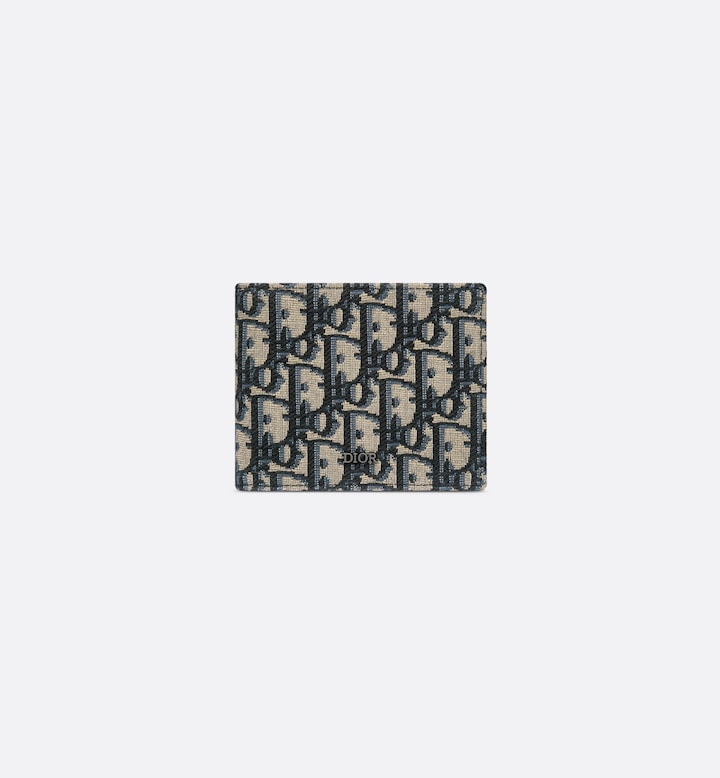 Wallet  Beige and Black Oblique Jacquard