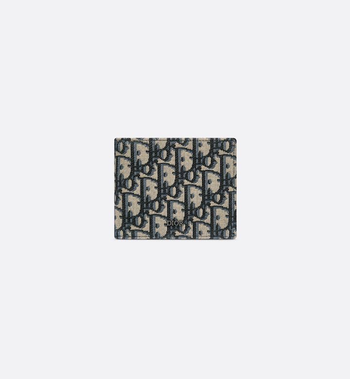 Wallet  Beige and Black Oblique Jacquard