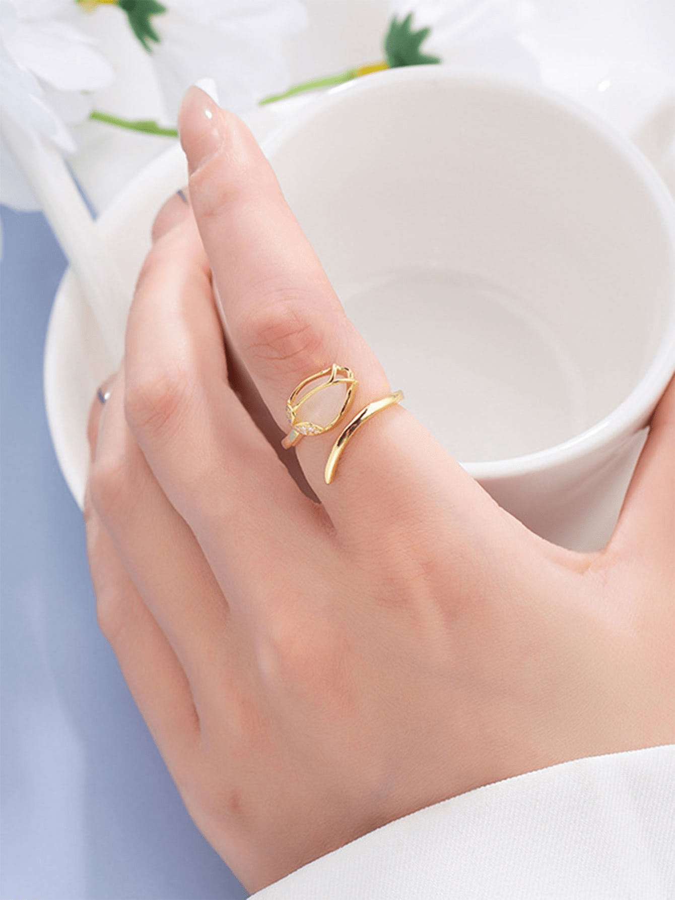 Faux Pearl Decor Ring