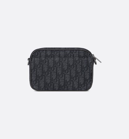 Mini Safari Bag with Strap Black Oblique Jacquard