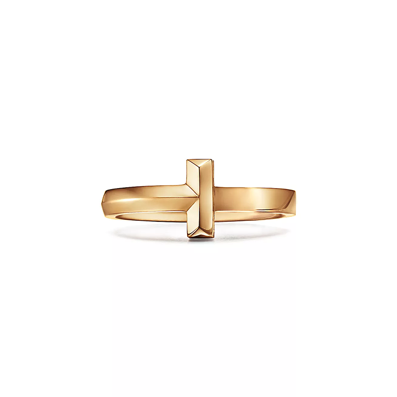 T T1 Ring in Yellow Gold, 2.5 mm Wide