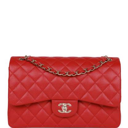 Jumbo Classic Double Flap Bag Red Caviar Light Gold Hardware Payment 1