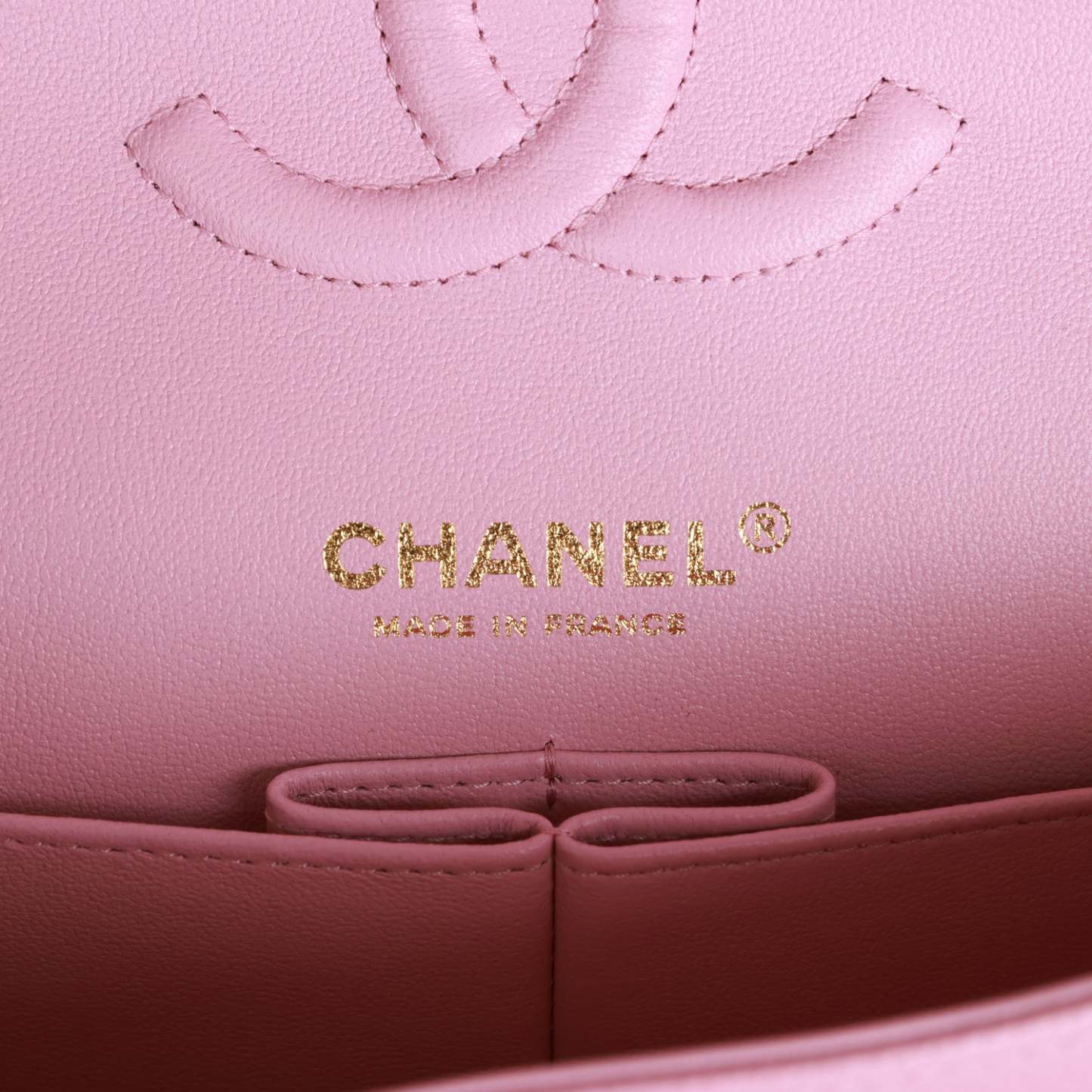 Medium Classic Double Flap Bag Dark Pink Caviar Light Gold Hardware