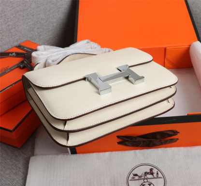 Constance 19/23 bag White Epsom Leather