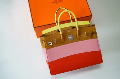 Birkin 35 Bag Four‑Tone Colorblock 2 Epsom Leather