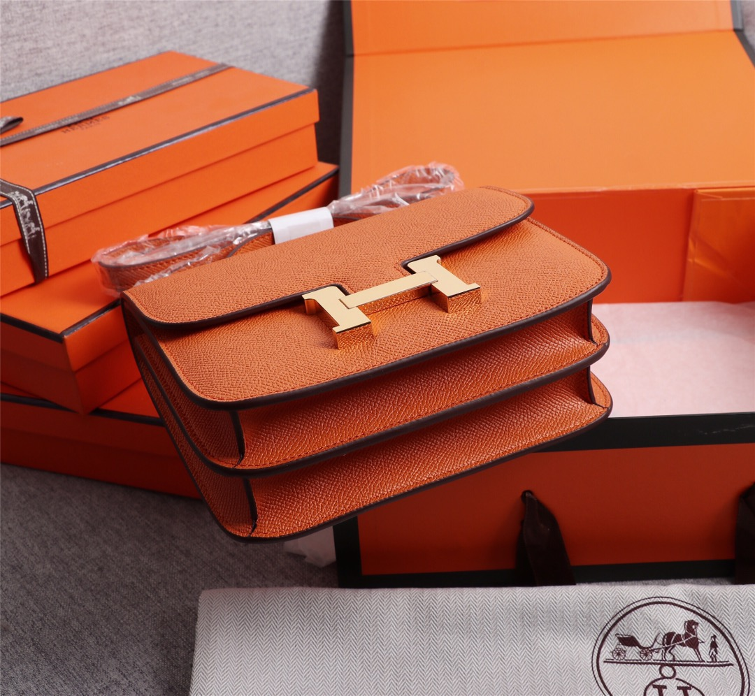 Constance 19/23 bag Orange Epsom Leather