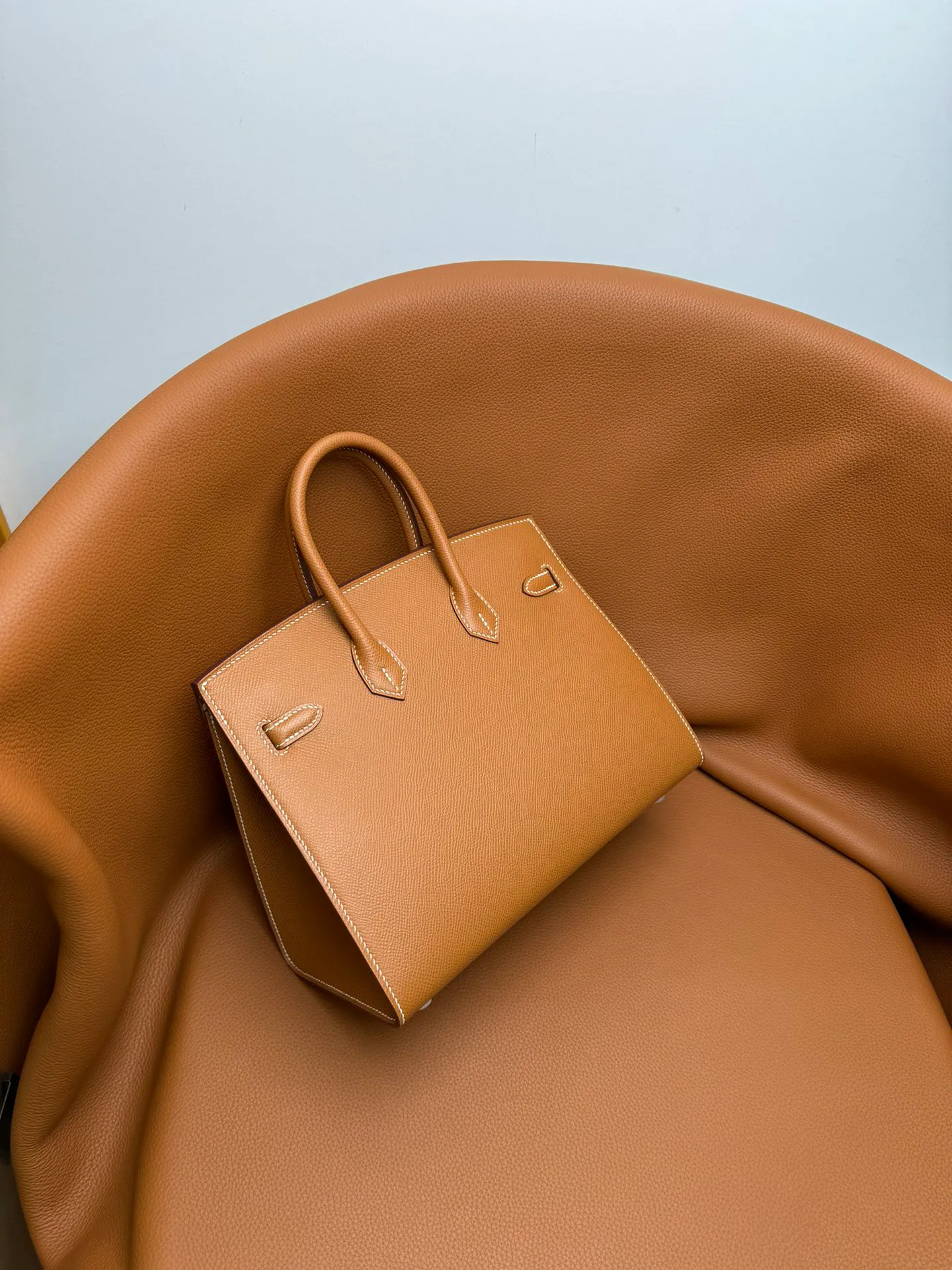Birkin 25/30/35 Bag Gold (Amber Brown) Epsom Leather