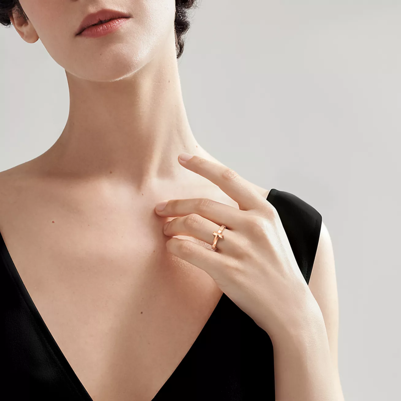 T T1 Ring in Rose Gold, 2.5 mm