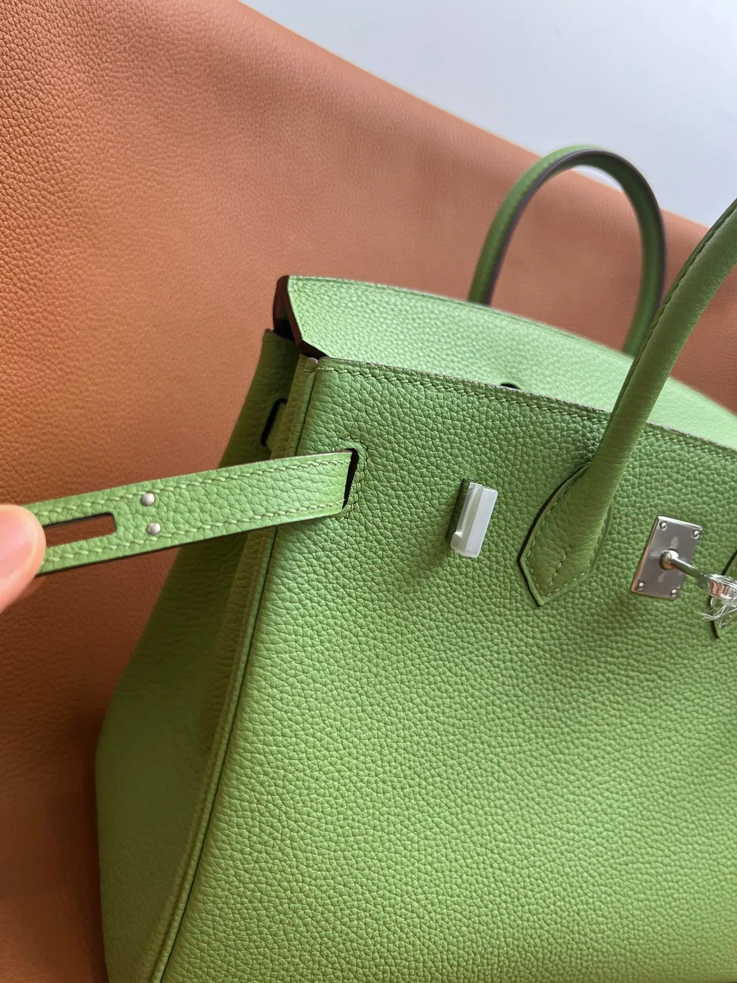 Birkin 25/30/35 Bag Vert Criquet (Avocado Green) Togo Leather
