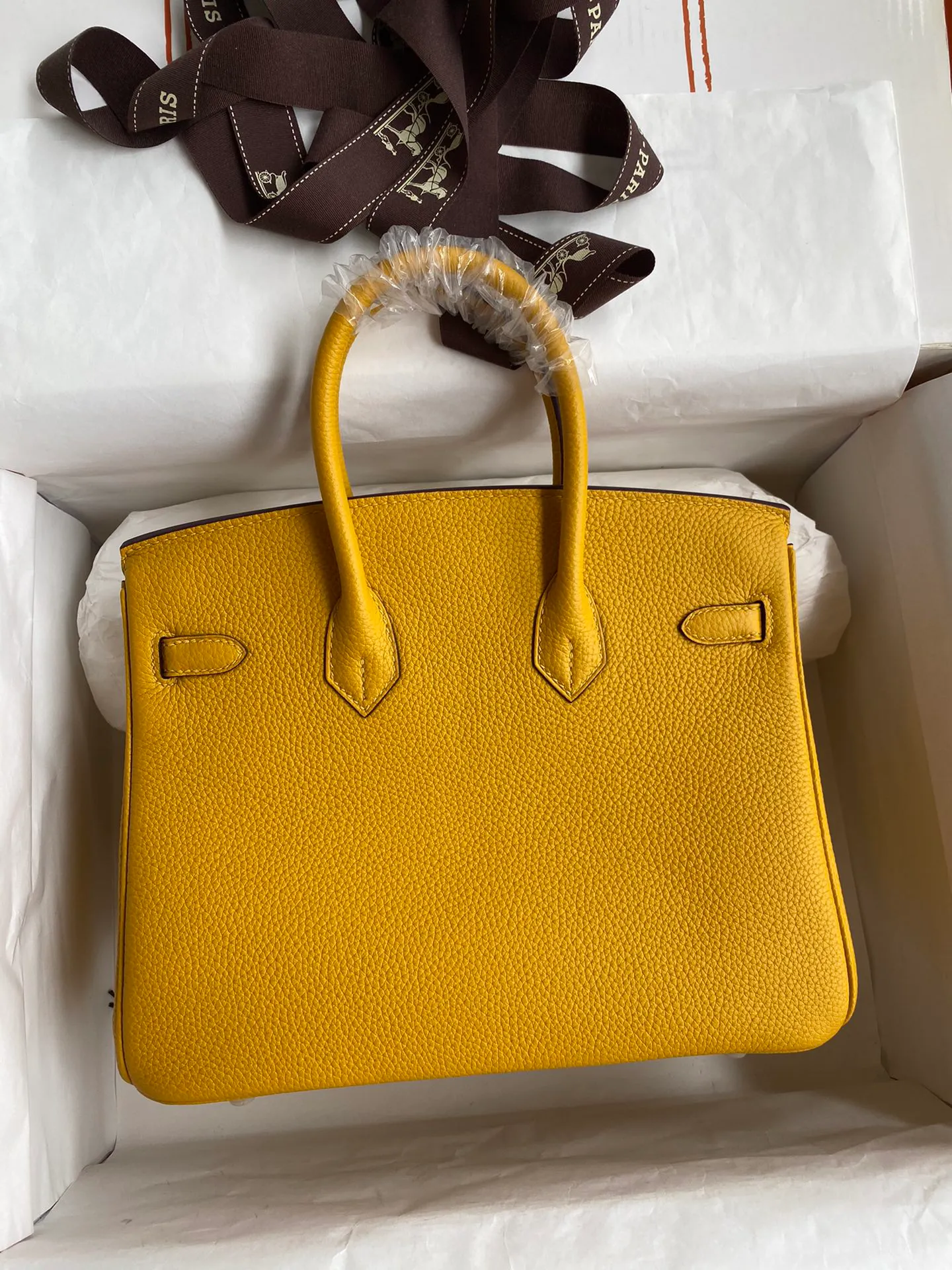 Birkin 25/30/35 Bag Jaune Ambre (Amber Yellow) Leather