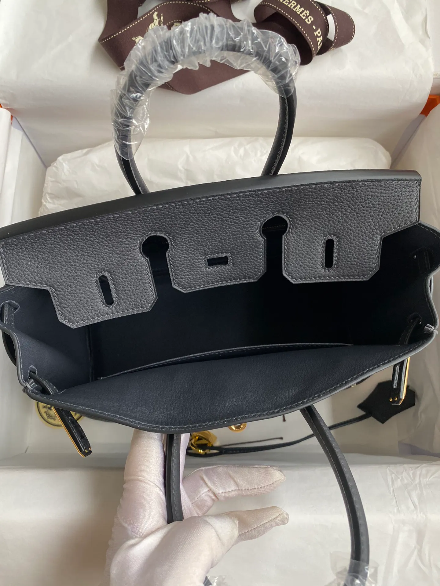 Birkin 25/30/35 Bag Graphite (Iron Grey) Togo Leather
