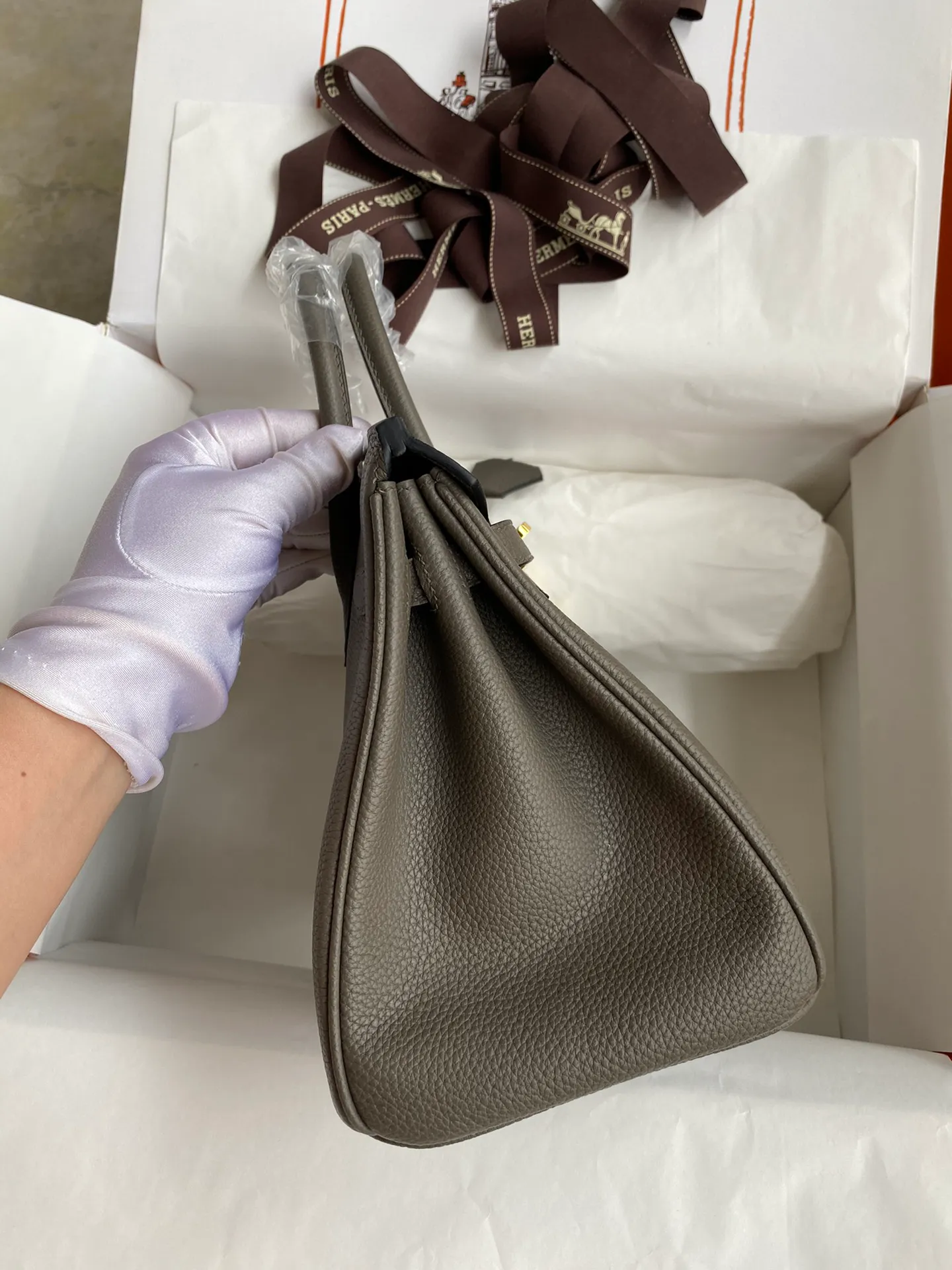 Birkin 25/30/35 Bag Etain (Pewter Grey) Leather
