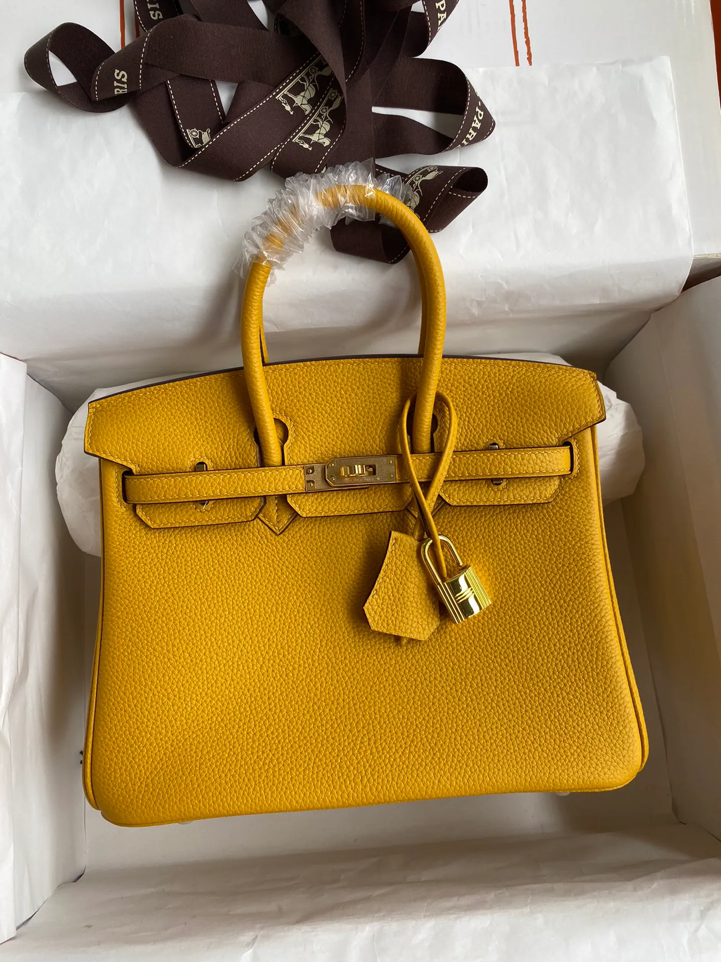Birkin 25/30/35 Bag Jaune Ambre (Amber Yellow) Leather