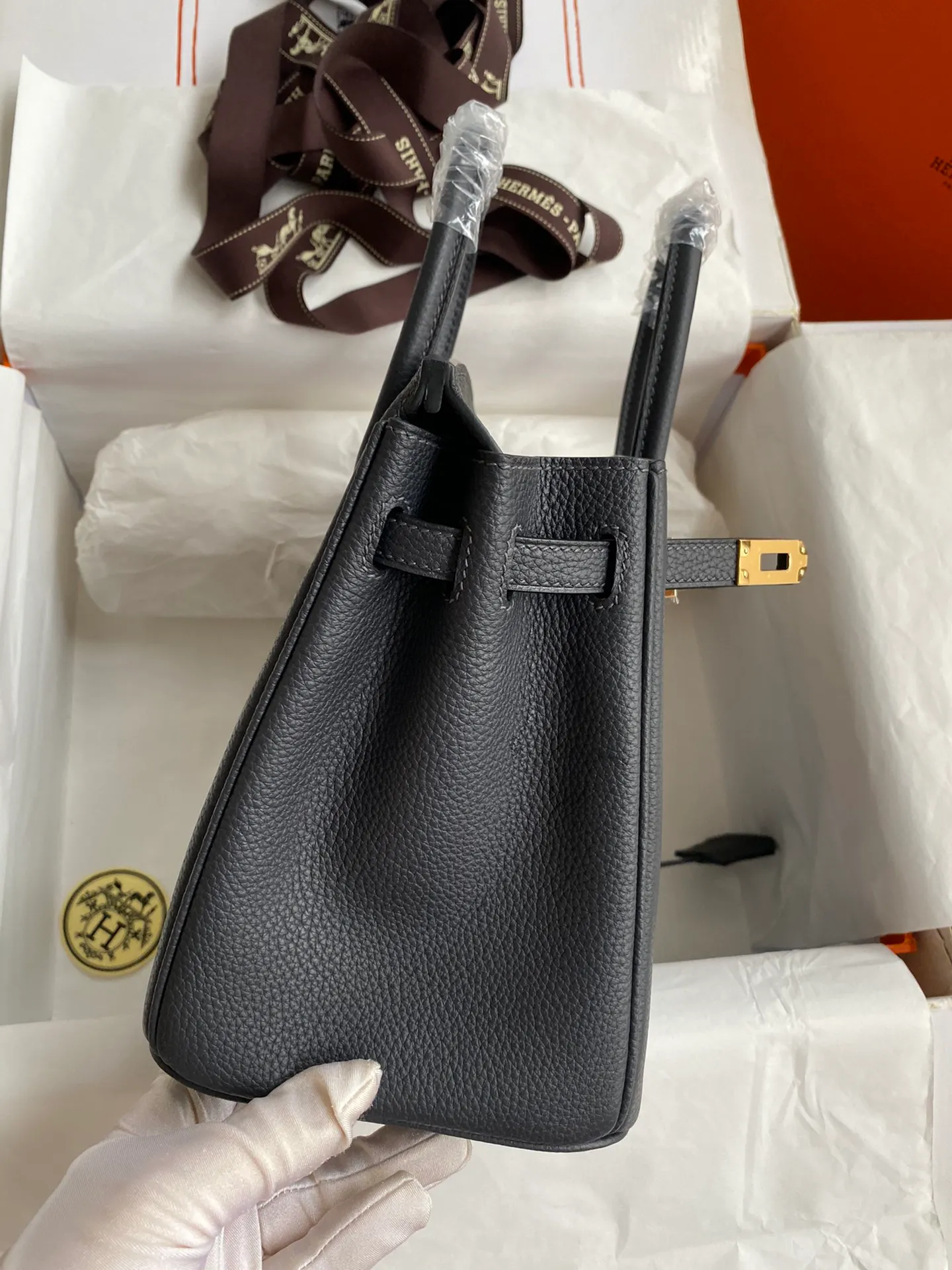 Birkin 25/30/35 Bag Graphite (Iron Grey) Togo Leather