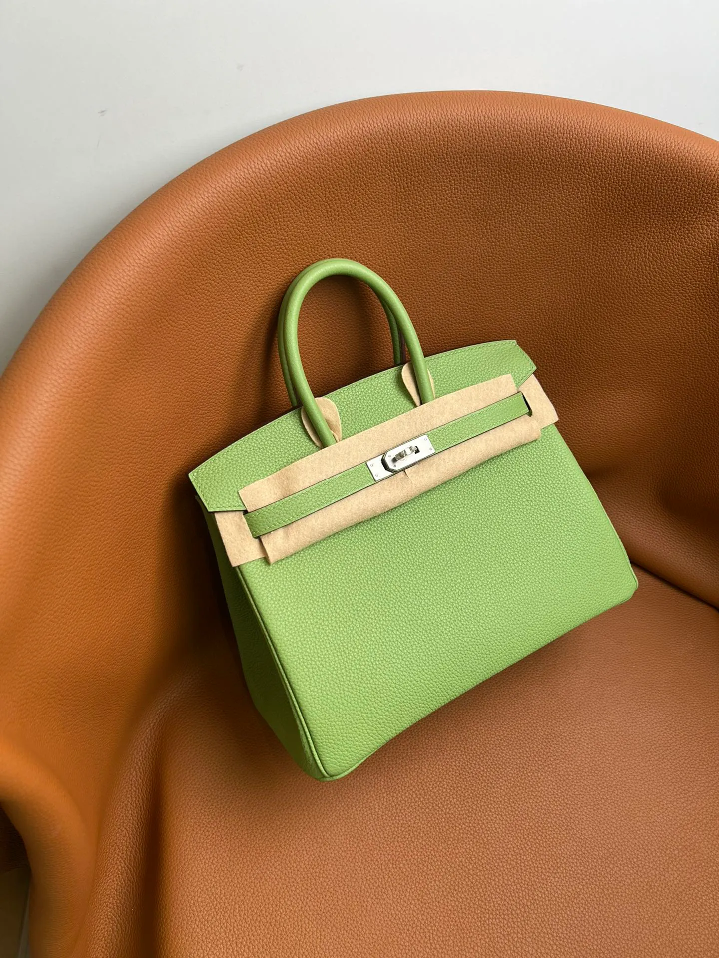 Birkin 25/30/35 Bag Vert Criquet (Avocado Green) Togo Leather