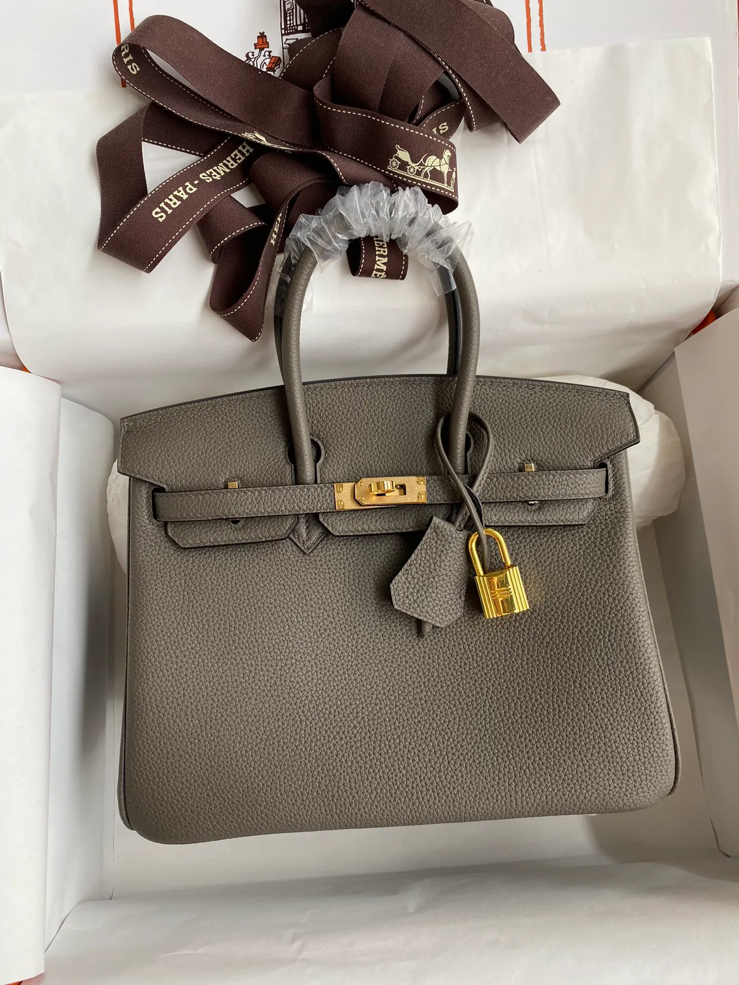 Birkin 25/30/35 Bag Etain (Pewter Grey) Leather