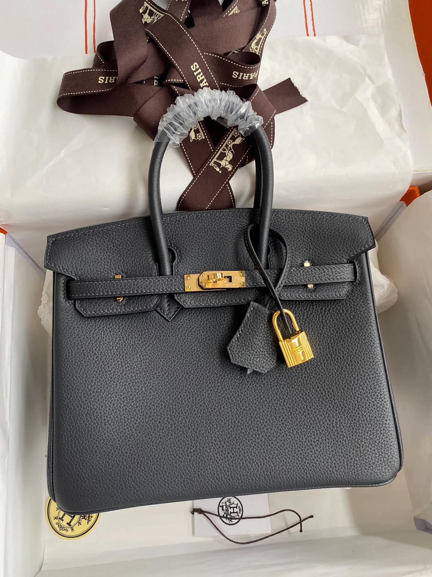 Birkin 25/30/35 Bag Graphite (Iron Grey) Togo Leather